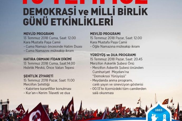 15 Temmuz Demokrasi ve Milli Birlik Günü Etkinlikleri