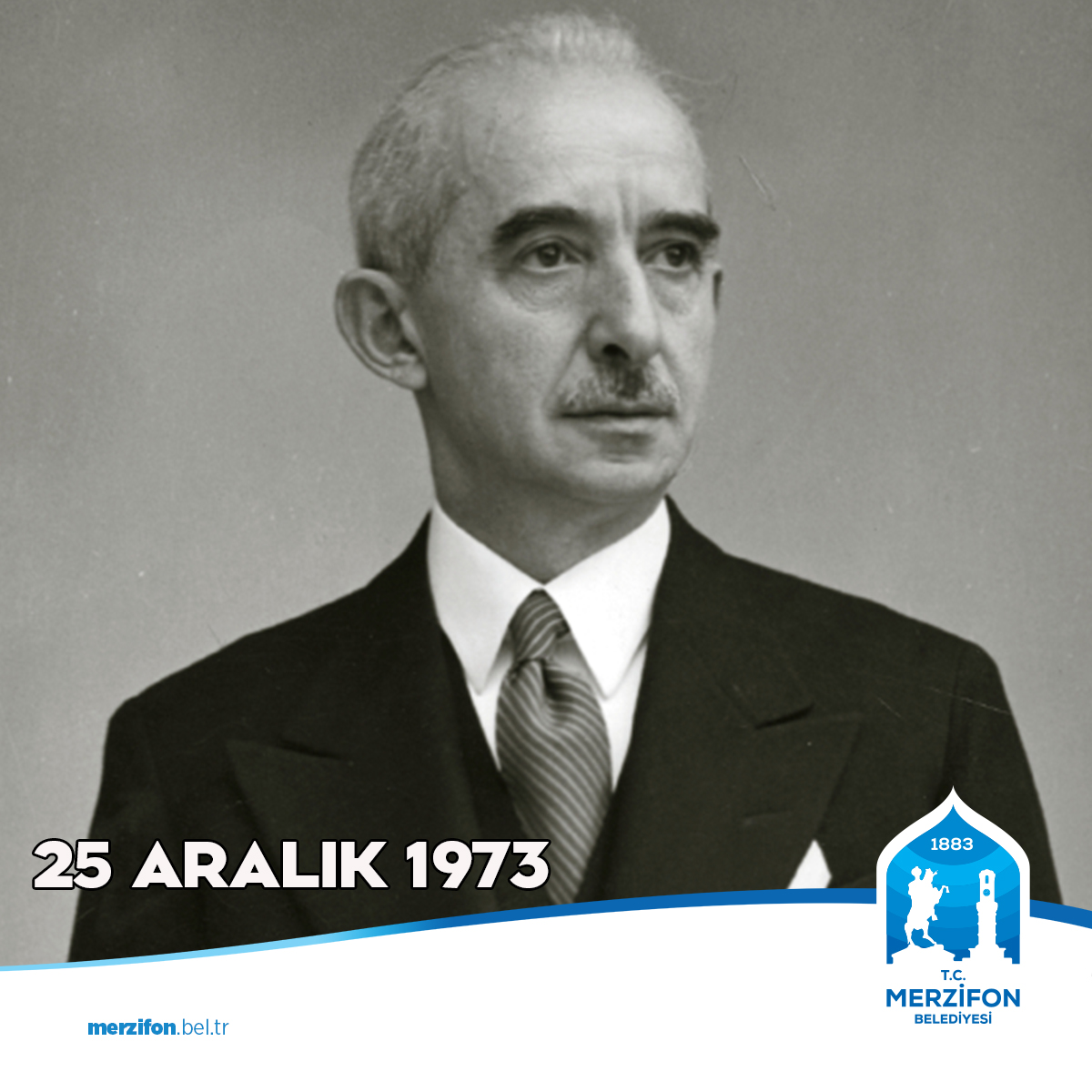 İkinci Cumhurbaşkanı İsmet İNÖNÜ’yü Vefatının 45. Yıldönümünde Saygı, Minnet ve Şükranla Anıyoruz.