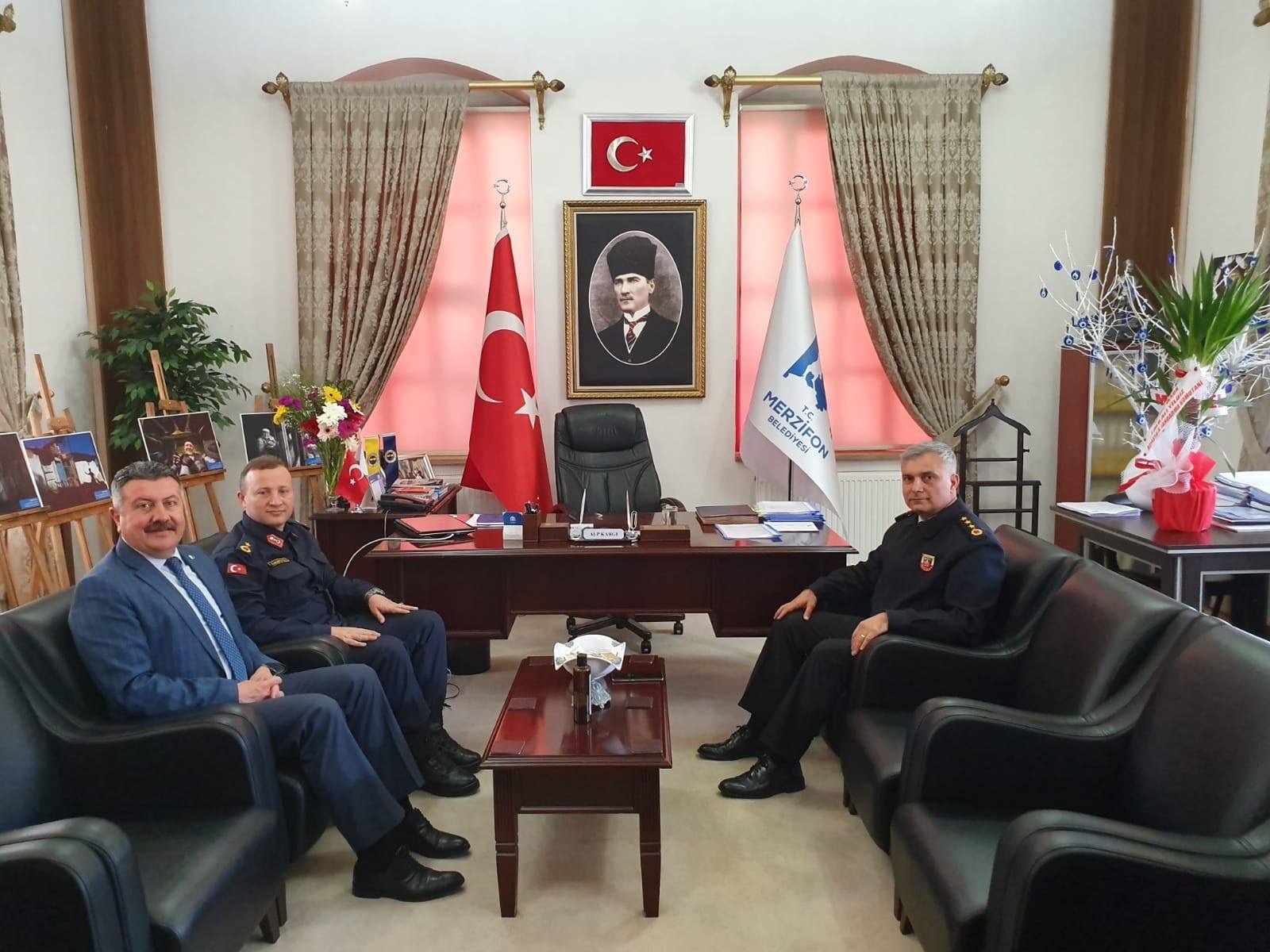İl ve İlçe Jandarma Komutanlarımızdan Belediyemize Ziyaret