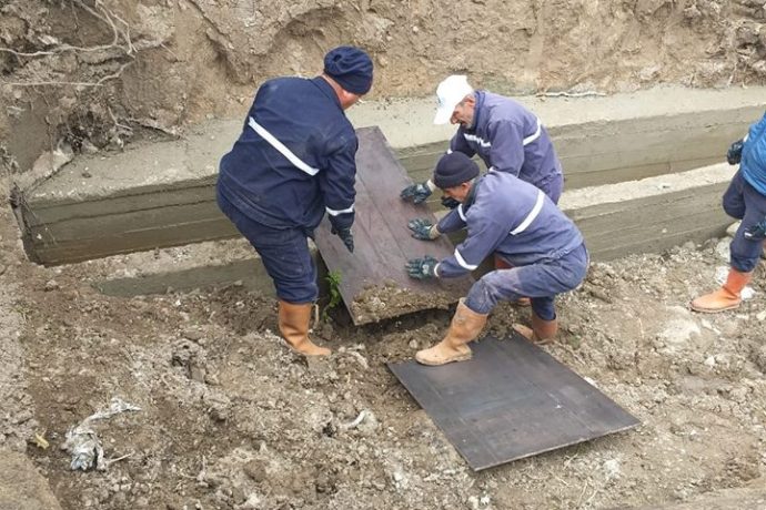 Kanalizasyon Kollektör Hattının 7 Metrelik Alanı Tamir Edildi