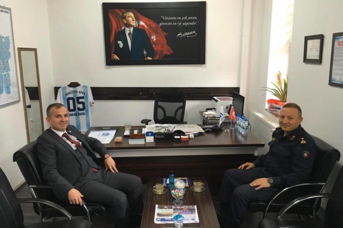 Binbaşı Karakoyun’dan Belediyemize Ziyaret