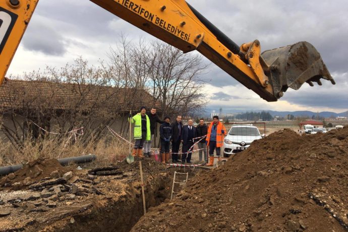 Çaka Bey Sokakta Yeni Kanalizasyon Şebeke Çalışması
