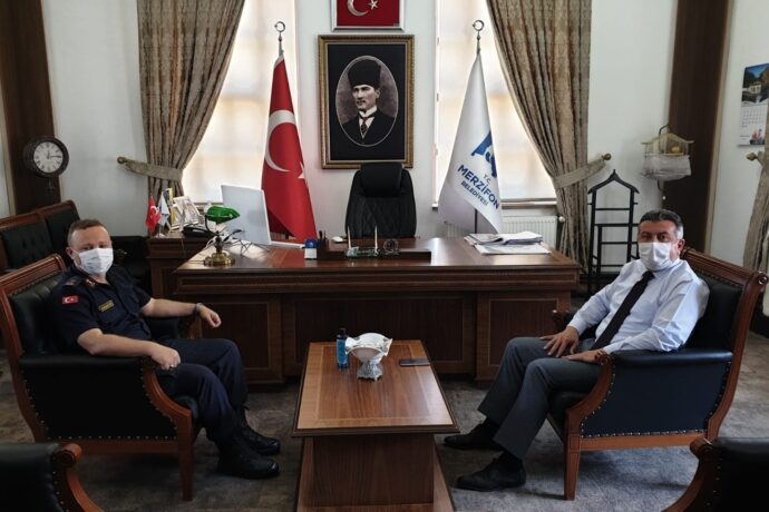 Jandarma Binbaşı Şafak Karakoyun’dan Belediyemize Ziyaret