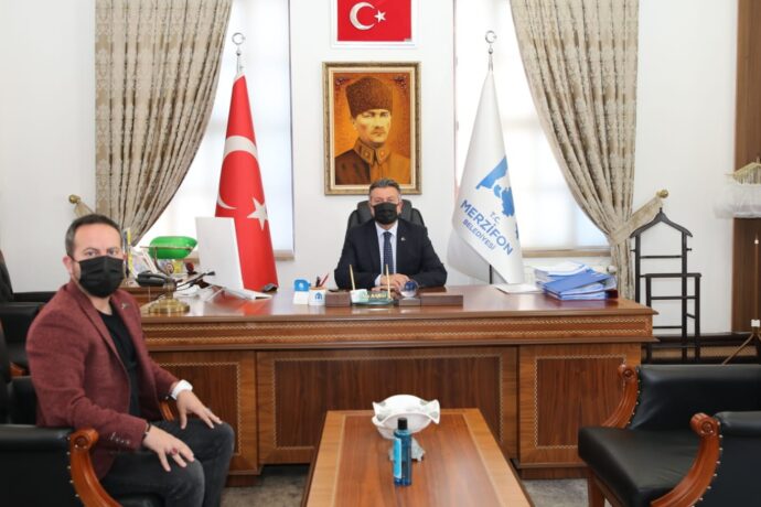 Merzifon Öğretmen Evi Müdürü Ümit Turan Belediyemize Ziyarette Bulundu