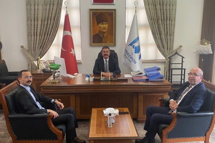 Sn. Mahmut Karaman ve Sn. Rahim Cüce’den Belediyemize Ziyaret