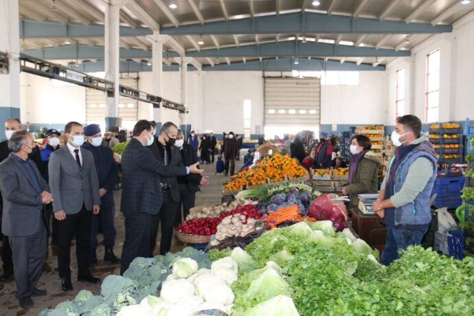 Kapalı Pazar ve Fuar Alanımızda Covid-19 Denetimi Gerçekleştirildi