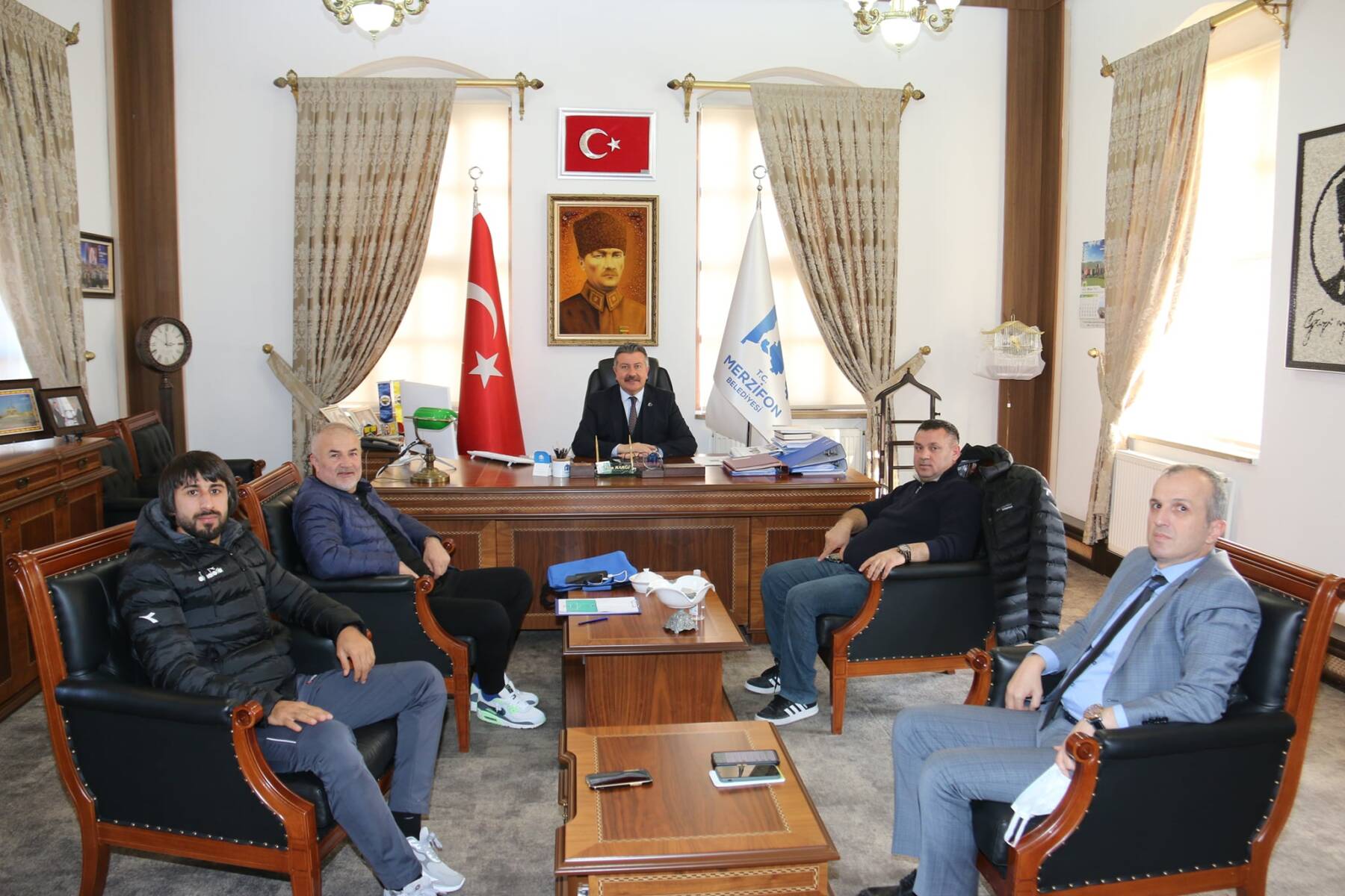 Merzifonspor’dan Ayrılan Ercan Kuruçay Belediyemize Ziyarette Bulundu