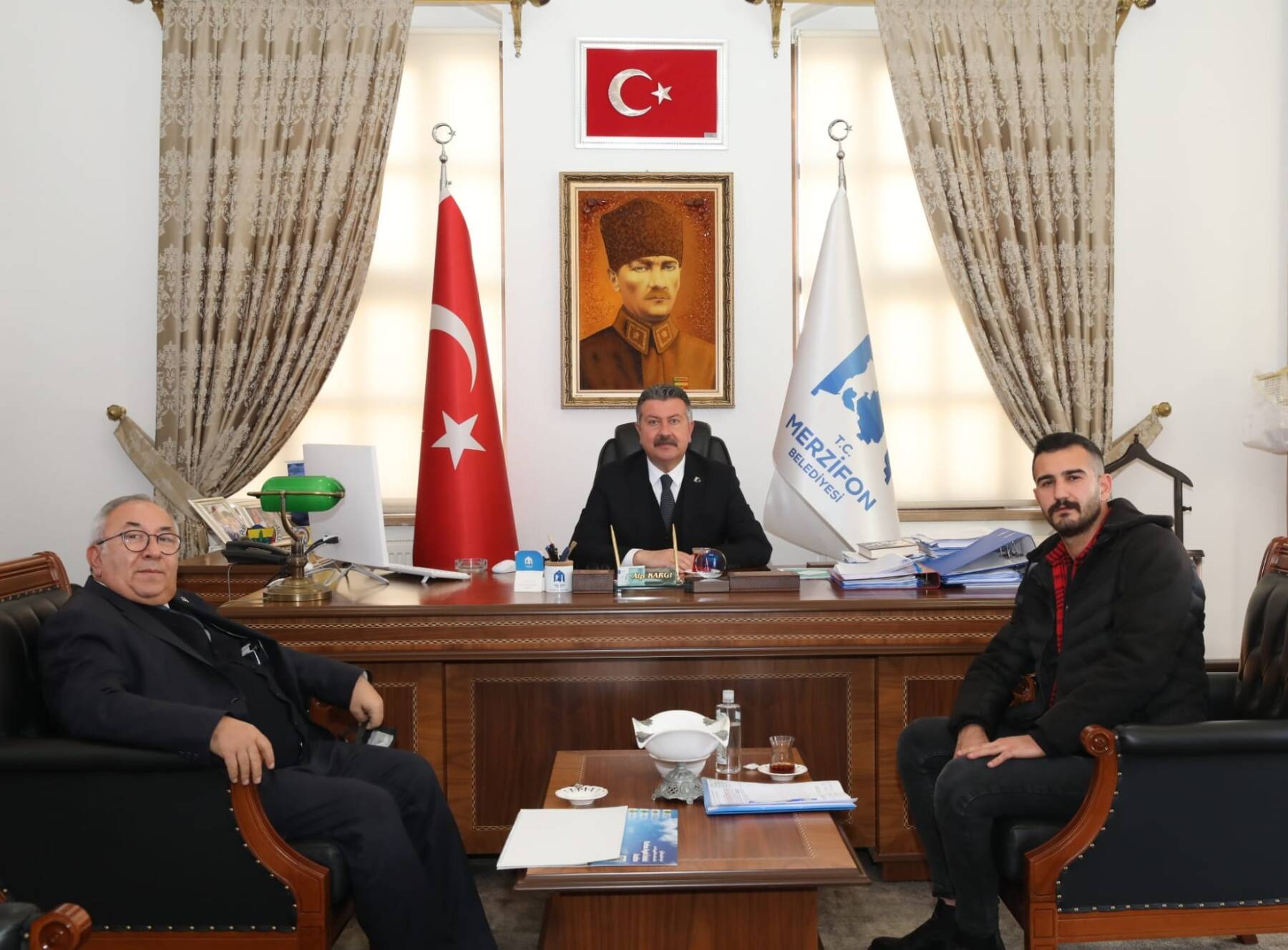 Merzifonspor’dan Ayrılan Tugay Eruzun Belediyemize Ziyarette Bulundu