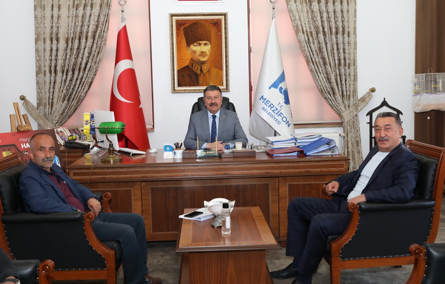 Yusuf Keskin, Yalçın ve Oktay Bayraktar Belediyemize Ziyarette Bulundu