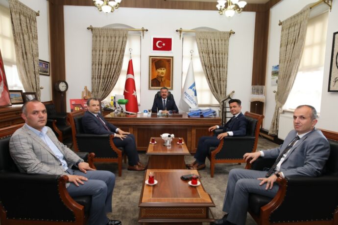 Amasya 112 Acil Çağrı Merkezi Müdürü ve Amasya Valiliği Açık Kapı Müdürü Belediyemize Ziyarette Bulundu