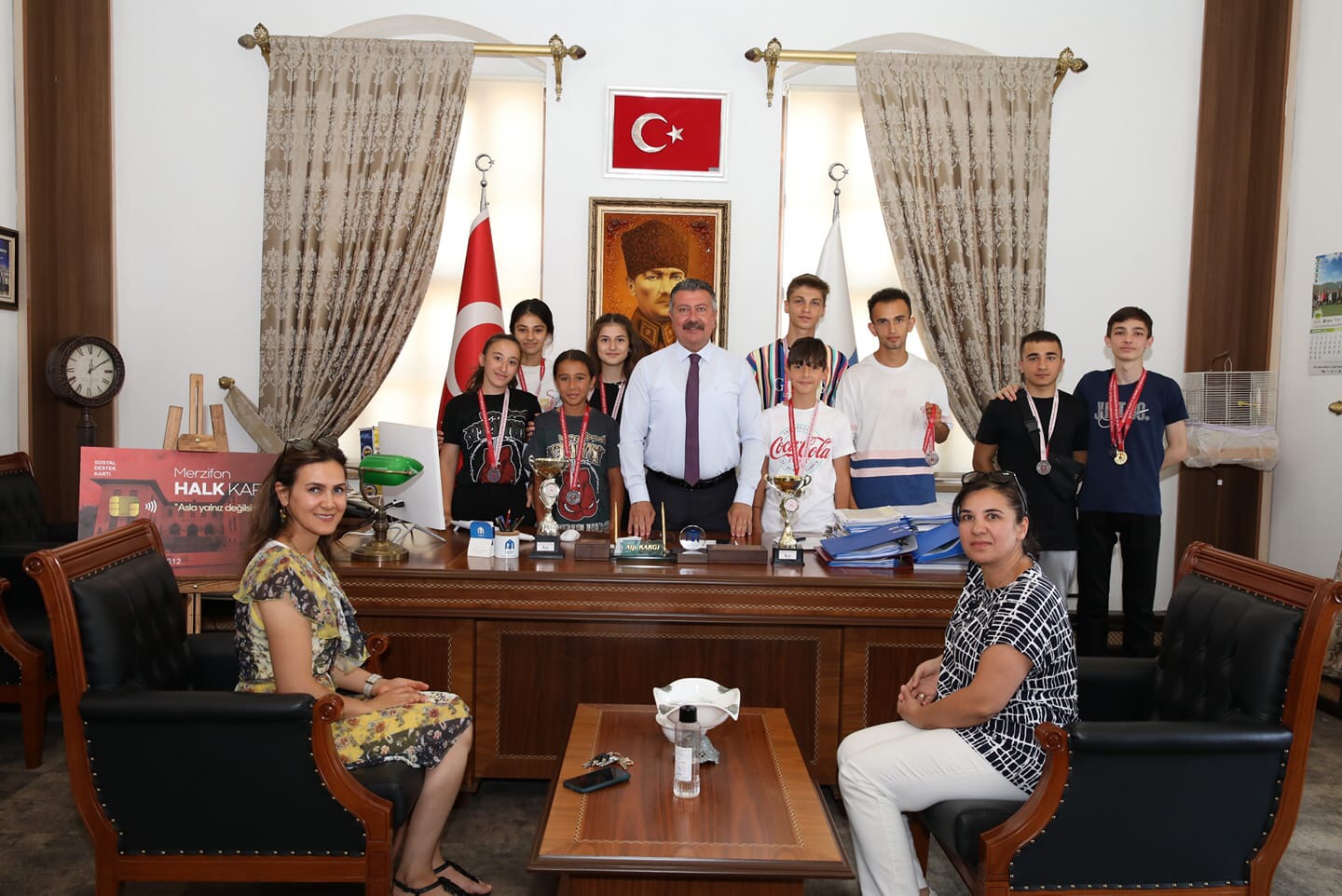Başkanımız Alp Kargı, Merzifon Muaythai Sporcularını Makamında Ağırladı