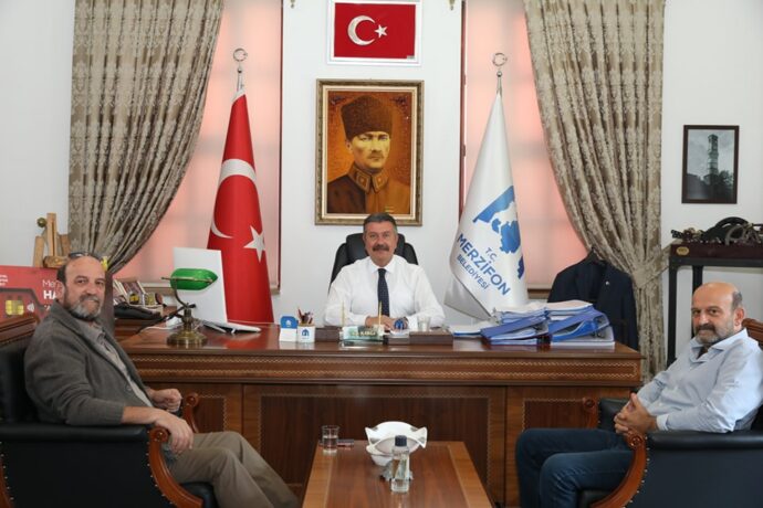 Abdullah ve Birol Aykut Belediyemize Ziyarette Bulundu