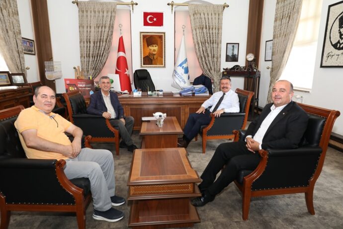 Sn. Hüseyin Ünsal, Dursun Çelen ve Mustafa Atak’tan Belediyemize Ziyaret