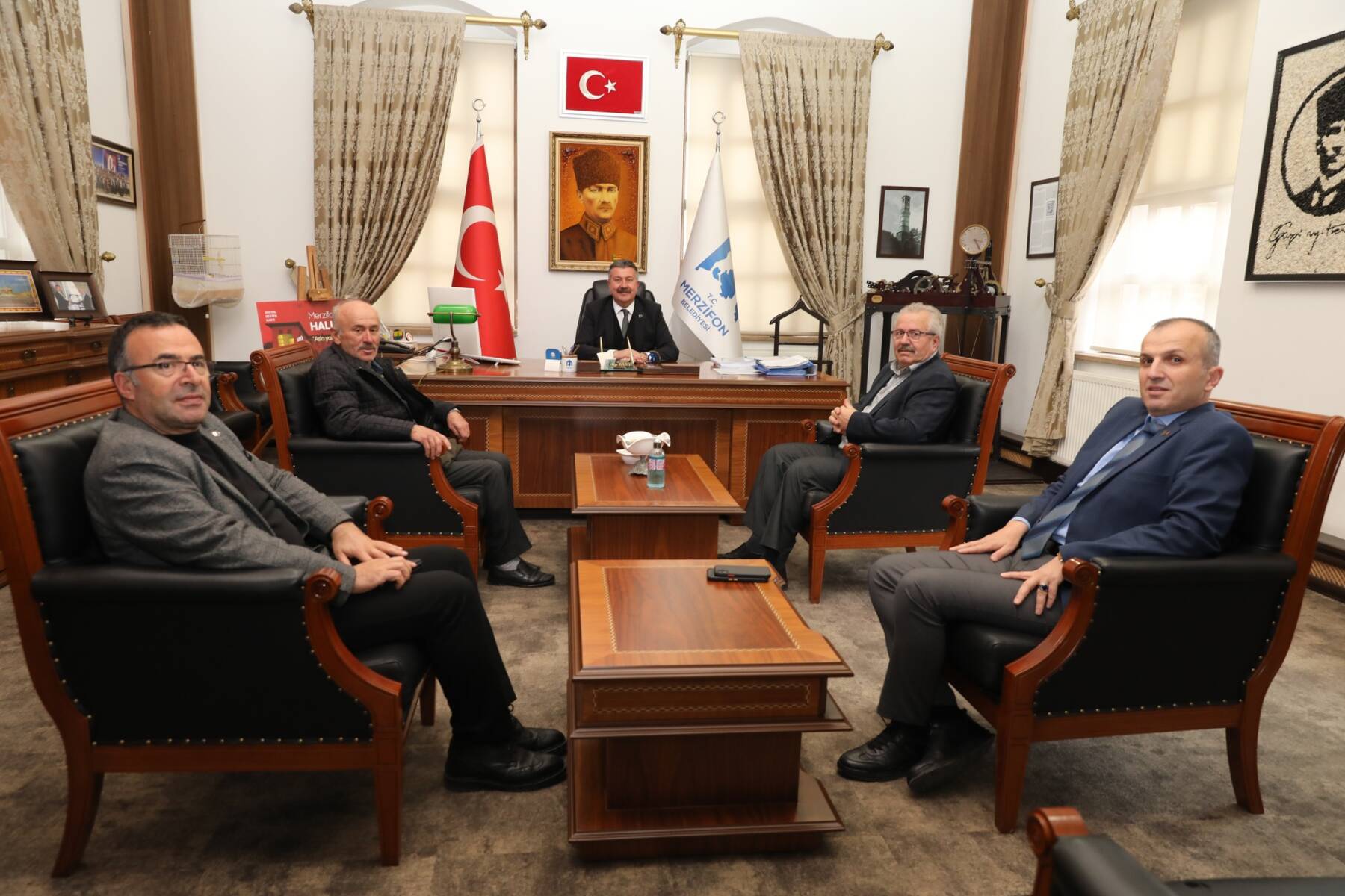 Ali Ekber Erdoğan, Haydar Köse ve Asım Kayhan Belediyemize Ziyarette Bulundular