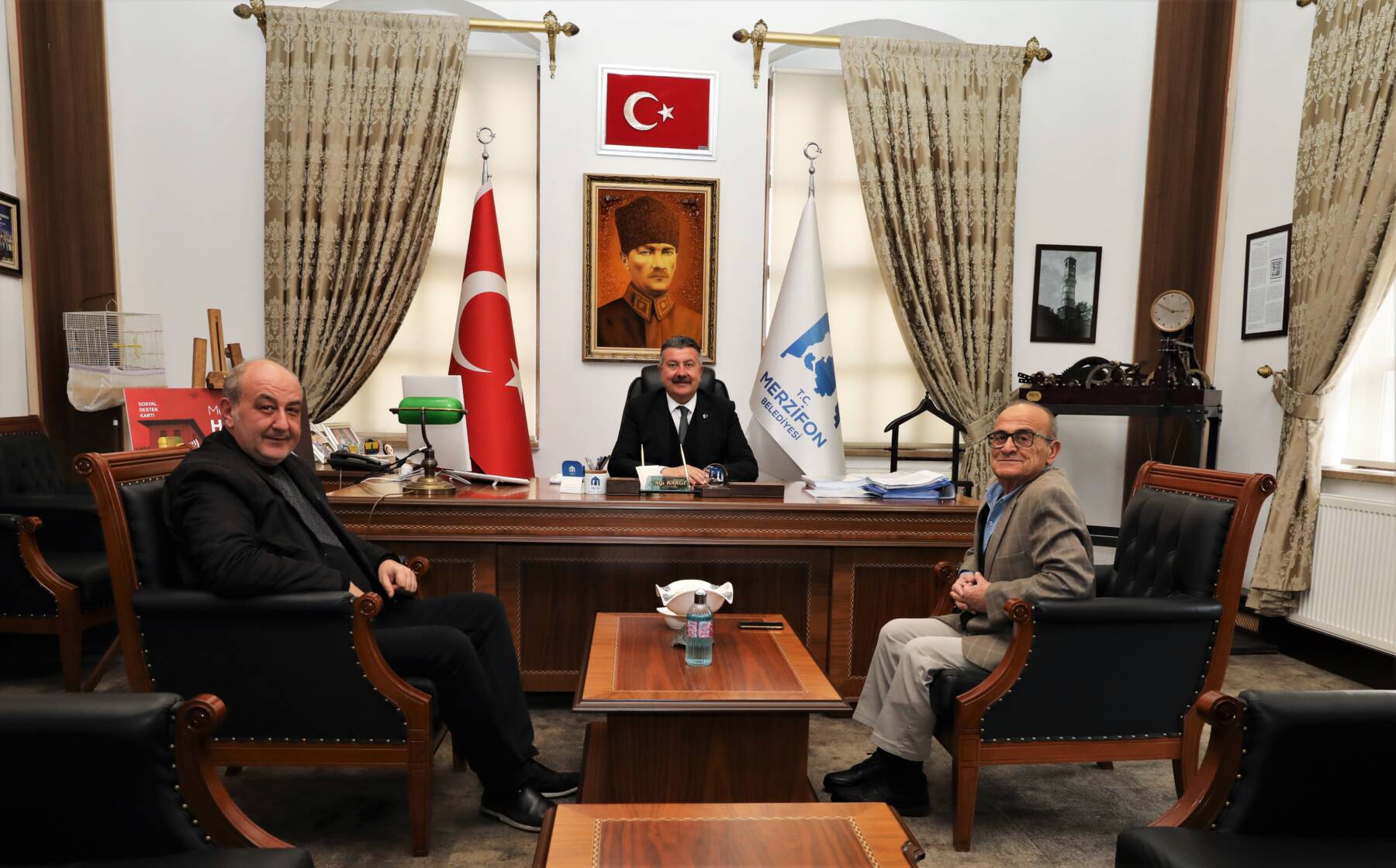 Mustafa Altan Yüce ve Önder Namlı Belediyemize Ziyarette Bulundular