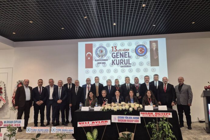 Başkanımız, Belediye-İş Sendikası Çorum Şubesi 13. Genel Kurulu’na Katıldı