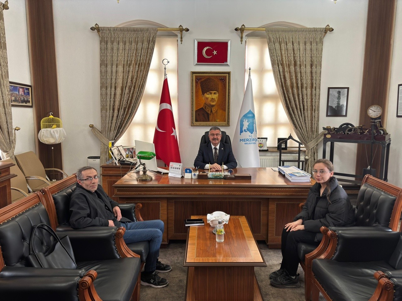 Merzifon Bilgi Gazetesi’nden Belediyemize Ziyaret
